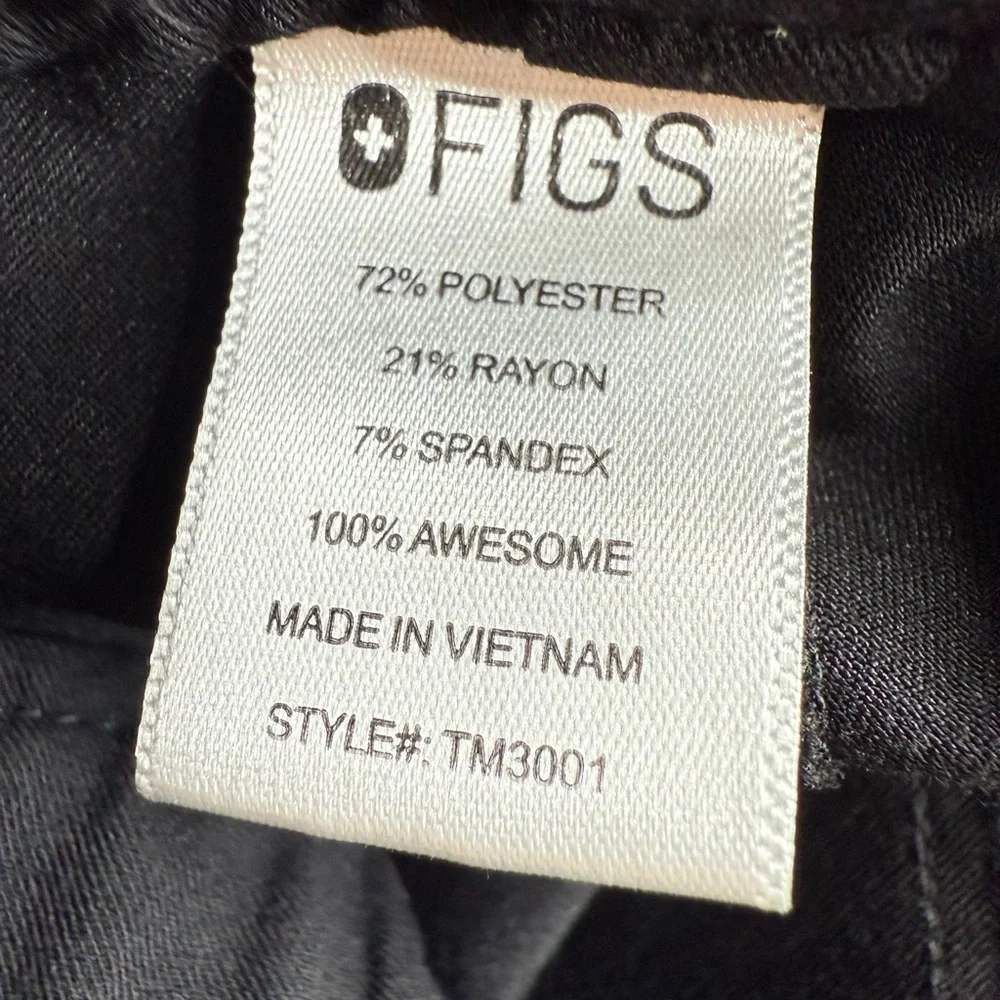Figs Men's Cairo Cargo Black Scrub Pants M-320 Sz XL